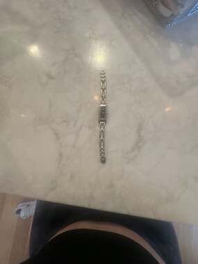 ESQ by Movado Women's Silver Tone Tank Watch Rhinestone Bezel and Black Dial